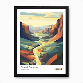Grand Canyon   Geometric Vector Illustration 2 Poster Art Print