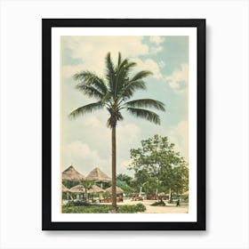 Negril Beach Jamaica Vintage Art Print