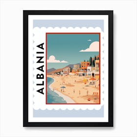 Albania 3 Travel Stamp Poster Art Print