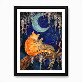 Cats On A Tree Art Print