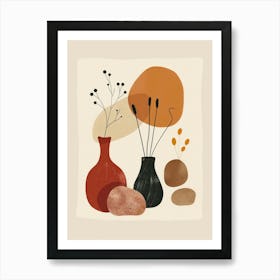 Abstract Objects Flat Illustration 13 Art Print