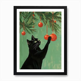 Christmas Cat 1 Art Print