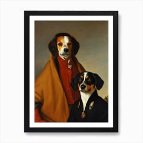 Australian Cattle Dog 2 Renaissance Portrait Oil Painting Art Print