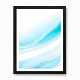 Blue Ocean Wave Watercolor Vertical Composition 99 Art Print