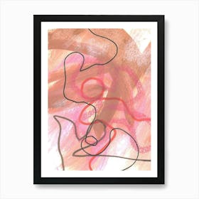 Pink Abstract Series No. 4 Art Print