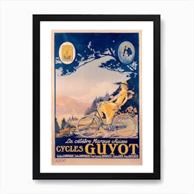Poster Advertising Guyot Bicycles Art Print