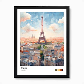 Paris View   Geometric Vector Illustration 0 Poster Art Print