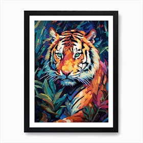 Tiger Art In Post Impressionism Style 2 Art Print