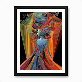 Portrait of a woman, elegant. "The Night Has Come" Art Print