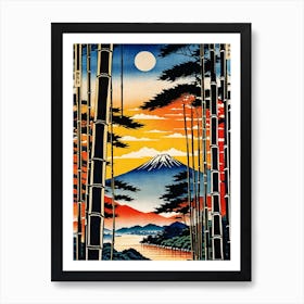 Japanese Sunset Art Print