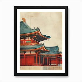 Nijo Castle In Kyoto Mid Century Modern 2 Art Print