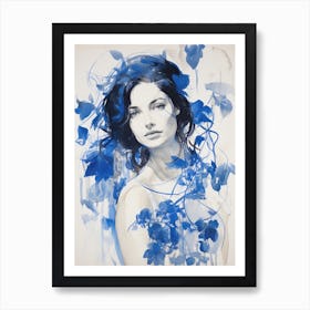 Blue Flowers 43 Art Print