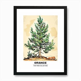 Orange Tree Storybook Illustration 3 Poster Art Print