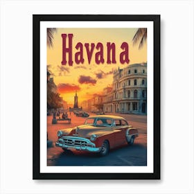 Aihrgdesign A Mid Century Modern Travel Poster For Havana Sho 6faf66c2 C2ac 4388 99d0 9f1727f040ab 0 Art Print