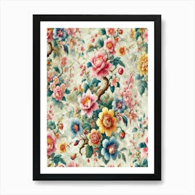 Floral Wallpaper 11 Art Print