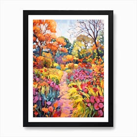 Autumn Gardens Painting Brooklyn Botanic Garden Usa 1 Art Print