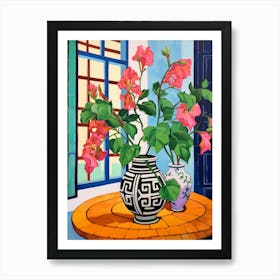 Flowers In A Vase Still Life Painting Bougainvillea 2 Art Print