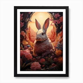 Rabbit In The Forest Art Print