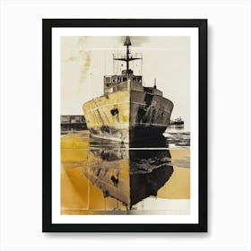 Ship In The Harbor 3 Art Print