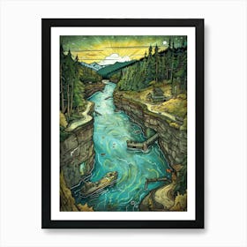 River In The Woods 1 Art Print