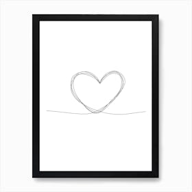 Heart Drawing Art Print