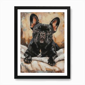 French Bulldog Acrylic Painting 6 Art Print