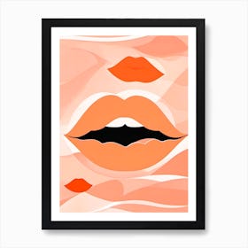 Abstract Of Lips Art Print