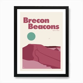 Pen Y Fan, Brecon Beacons (Pink) Art Print