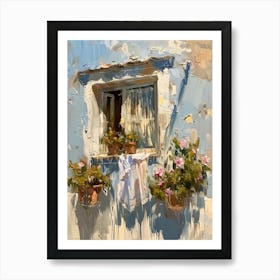 Window With Flowers 2 Art Print