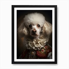 Portrait Of A White Poodle (Old Master) Art Print