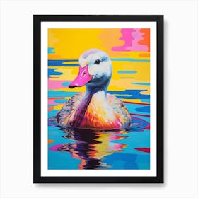 Duckling Colour Splash 1 Art Print