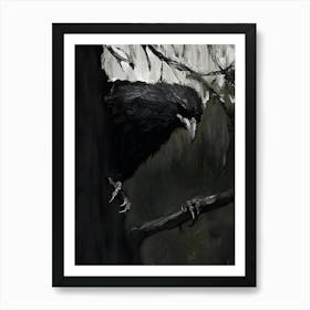 Dark Gothic Raven Art Print