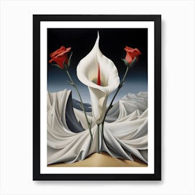 "Lustrous Petals: A Calla Lily's Allure" Art Print