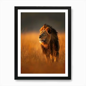 Lion In The Grass 1 Art Print