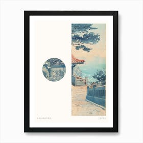 Kamakura Japan 3 Cut Out Travel Poster Art Print