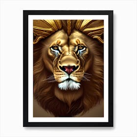 Golden Lion 1 Art Print