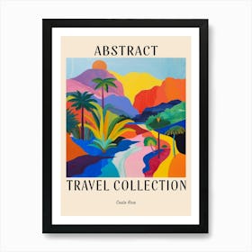 Abstract Travel Collection Poster Costa Rica 4 Art Print