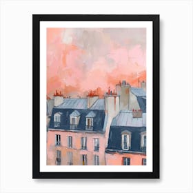 Paris Rooftops Morning Skyline 8 Art Print