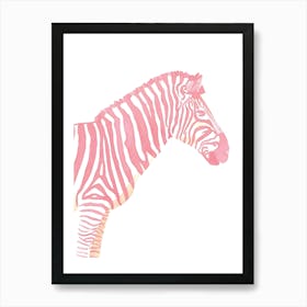 Pink Zebra Art Print