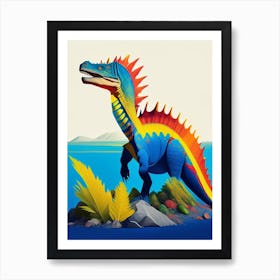 Scelidosaurus Primary Colours Dinosaur Art Print