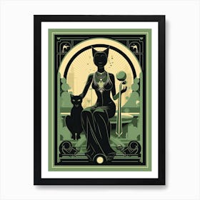 The World, Black Cat Tarot Card 2 Art Print