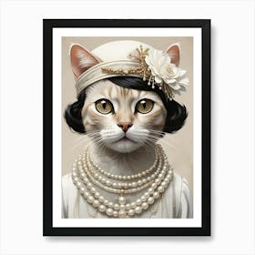 Gatsby Cat Art Print