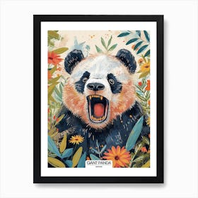 Giant Panda Growling Poster 97 Art Print