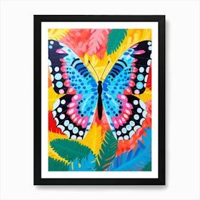 Pop Art Peacock Butterfly 2 Art Print