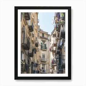 House And Balcony In Napoli, Italia Art Print