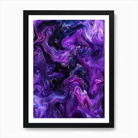 Violet And Purple Swirls Art Print