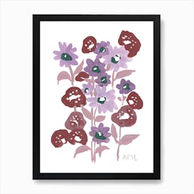 Purple Flowerbed Art Print
