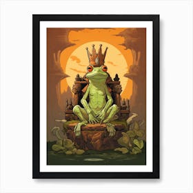 Flying Frog Crown Storybook 3 Art Print