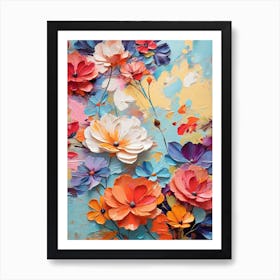 Flowers On A Wall Art Print