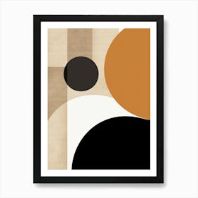 Reverberations In Ivory Geometry Art Print